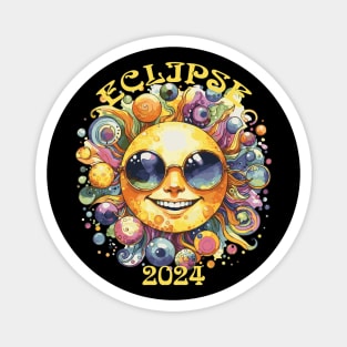 Solar Eclipse 2024 on Black Magnet